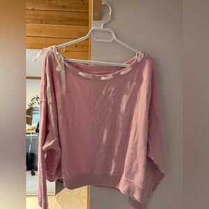 Hollister Pink Off-Shoulder Sweatshirt